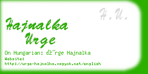 hajnalka urge business card